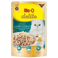 MeO - Me-O Delite Pouch Gravy Ton Balığı Ve Tavuk Etli Kedi Yaş Maması 70 Gr