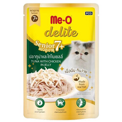 MeO - Me-O Delite Pouch Senior Ton Balığı Ve Tavuk Etli Yaşlı Kedi Yaş Maması 70 Gr