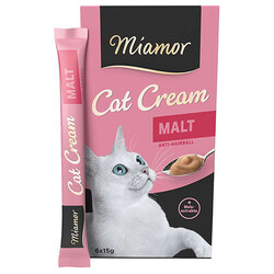 Miamor - Miamor Cream Malt Mayası Tamamlayıcı Ek Besin ve Kedi Ödülü 6 x 15 Gr