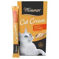 Miamor - Miamor Cream Multi Vitamin Tamamlayıcı Ek Besin ve Kedi Ödülü 6 x 15 Gr