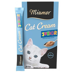Miamor - Miamor Cream Junior Süt Kremalı Ek Besin ve Yavru Kedi Ödülü 6 x 15 Gr