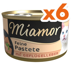 Miamor - Miamor Pastete Ciğerli Yetişkin Kedi Konservesi 85 Gr x 6 Adet