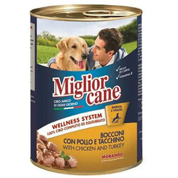 Miglior Cane - Miglior Cane Tavuk ve Hindi Etli Köpek Konservesi 405 Gr