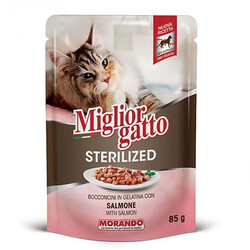 Miglior Gatto - Miglior Gatto Pouch Sterilised Somonlu Kedi Yaş Maması 85 Gr