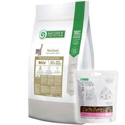 Natures Protection - Natures Protection Sterilised Somonlu Kısırlaştırılmış Kedi Maması 18 Kg + Natures Protection Kedi Ödülü