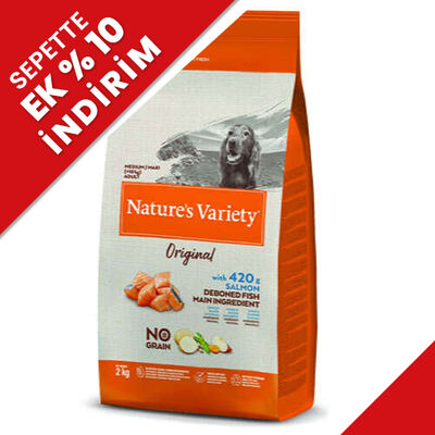 Natures Variety Medium Maxi Orta ve Büyük Irk Somonlu Tahılsız Köpek Maması 2 Kg