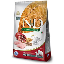 N&D (Naturel&Delicious) - ND Düşük Tahıl Light Orta ve Büyük Irk Tavuk Nar Köpek Maması 2,5 Kg