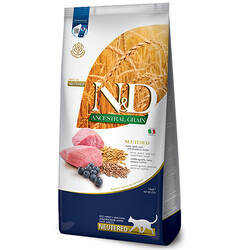 N&D (Naturel&Delicious) - ND Düşük Tahıllı Kuzu Yaban Mersini Kısırlaştırılmış Kedi Maması 10 Kg 