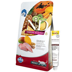 N&D (Naturel&Delicious) - ND Tropical Selection Tavuk ve Meyveli Kedi Maması 10 Kg + Gimcat Malt Soft 20 Gr