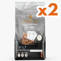 Nobilus - Nobilus Coffee Aromalı İnce Taneli Topaklanan Kedi Kumu 10 Lt x 2 Adet