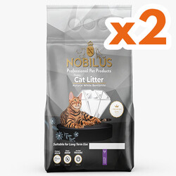 Nobilus - Nobilus Lavanta Aromalı İnce Taneli Topaklanan Kedi Kumu 10 Lt x 2 Adet