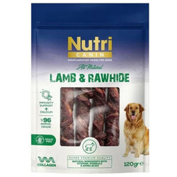 Nutri Canin - Nutri Canin Kuzu Eti Sarılı Kemik Köpek Ödülü 120 Gr