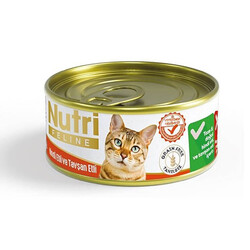 Nutri Feline - Nutri Feline Hindi Eti ve Tavşan Tahılsız Kedi Konservesi 85 Gr