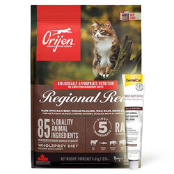 Orijen - Orijen Regional Red Tahılsız Kırmızı Etli Kedi Maması 5,4 Kg + Gimcat Malt Soft 20 Gr