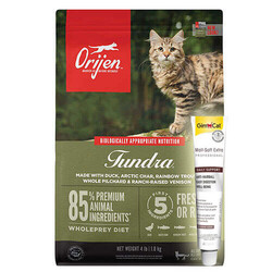 Orijen - Orijen Tundra Etli Tahılsız Kedi Maması 5,4 Kg + Gimcat Malt Soft 20 Gr