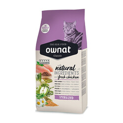 Ownat - Ownat Classic Sterilised Tavuklu Kısırlaştırılmış Kedi Maması 1,5 Kg + Temizlik Mendili