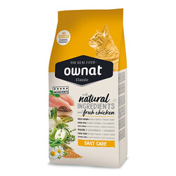 Ownat - Ownat Classic Daily Care Tavuklu Kedi Maması 4 Kg + Temizlik Mendili