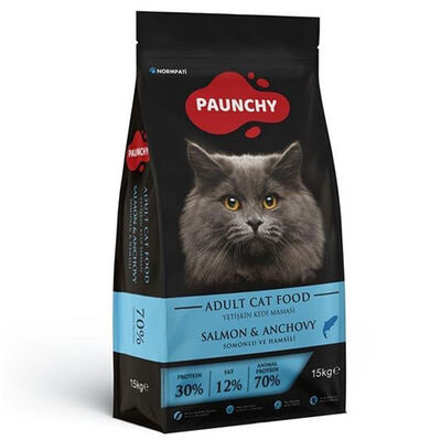 Paunchy Somonlu ve Hamsili Kedi Maması 15 Kg