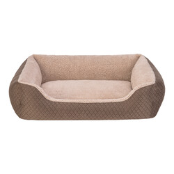 Pet Comfort - Pet Comfort Bravo Duo Köpek Yatağı Kahverengi/Bej M 75x60cm