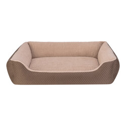 Pet Comfort - Pet Comfort Bravo Duo Köpek Yatağı Kahverengi/Bej XL 105x80cm