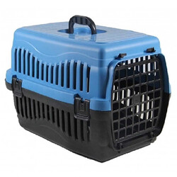 Diğer / Other - Kedi ve Köpek Plastik Taşıma Kafesi Mavi (48,5x32x32 Cm)