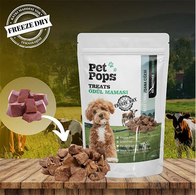 Pet Pops Freeze Dry Dana Ciğeri Köpek Ödülü 40 Gr