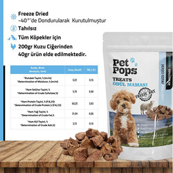 Pet Pops Freeze Dry Kuzu Ciğeri Köpek Ödülü 40 Gr - Thumbnail