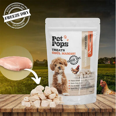 Pet Pops Freeze Dry Tavuk Göğüsü Köpek Ödülü 40 Gr