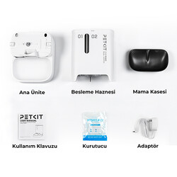 Petkit Yumshare Dualhopper Kameralı Çift Hazneli Akıllı Mama Kabı 5 Lt - Beyaz - Thumbnail