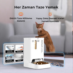 Petkit Yumshare Dualhopper Kameralı Çift Hazneli Akıllı Mama Kabı 5 Lt - Beyaz - Thumbnail