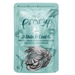 Pramy - Pramy Skin Coat Ton Balıklı Karides Jöleli Kedi Yaş Maması 70 Gr