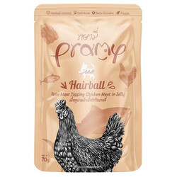 Pramy - Pramy Hairball Sos İçinde Ton Balıklı ve Tavuklu Kedi Yaş Maması 70 Gr