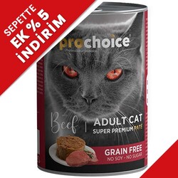 Pro Choice - Pro Choice Beef Biftek Etli Tahılsız Kedi Konservesi 400 Gr