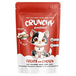 Pro Choice - Pro Choice Crunchy Skin Coat Tüy Kaybını Önlemeye Yardımcı Tavuklu Kedi Ödül Maması 60 Gr