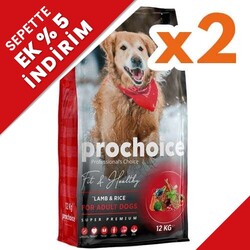 Pro Choice - Pro Choice Fit & Healthy Lamb Kuzu Eti ve Pirinçli Köpek Maması 12 Kg x 2 Adet