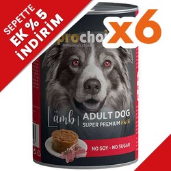 Pro Choice - Pro Choice Lamb Kuzu Etli Tahılsız Köpek Konservesi 400 Gr x 6 Adet