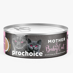 Pro Choice - Pro Choice Mother Baby Cat Anne ve Yavru Kediler İçin Tavuklu Yaş Mama 80 Gr