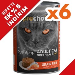 Pro Choice - Pro Choice Salmon Somon Etli Tahılsız Kedi Konservesi 400 Gr x 6 Adet