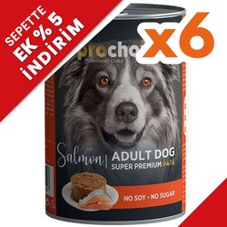 Pro Choice - Pro Choice Salmon Somon Etli Tahılsız Köpek Konservesi 400 Gr x 6 Adet