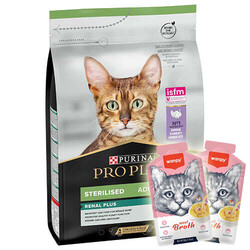 Pro Plan - Pro Plan Kısırlaştırılmış Hindi Etli Kedi Maması 3 Kg + 2 Adet Wanpy Çorba 50 Gr