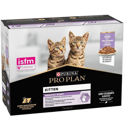 Pro Plan Pouch Kitten Sos İçinde Hindili Yavru Kedi Kedi Yaş Maması 85 Gr x 10 Adet