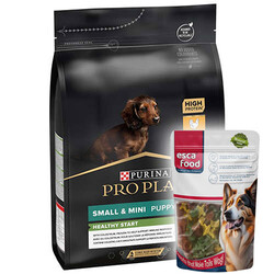 Pro Plan - Pro Plan Puppy Tavuk Etli Küçük Irk Yavru Köpek Maması 3 Kg + Esca Food Mini 150 Gr Ödül