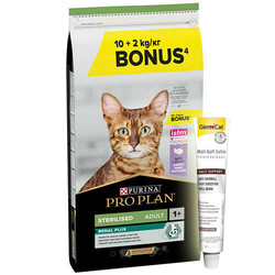 Pro Plan - Pro Plan Kısırlaştırılmış Hindi Etli Kedi Maması 10 + 2 Kg (Toplam 12 Kg) + Gimcat Malt Soft 20 Gr