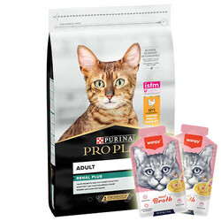 Pro Plan - Pro Plan Tavuk Etli Yetişkin Kedi Maması 3 Kg + 2 Adet Wanpy Çorba 50 Gr