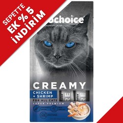 Pro Choice - Prochoice Creamy Tavuklu ve Karidesli Krema Sıvı Kedi Ödülü 4 x 15 Gr