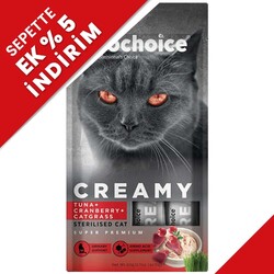 Pro Choice - Prochoice Creamy Ton Balığı, Kızılcık ve Kedi Otlu Krema Sıvı Kedi Ödülü 4 x 15 Gr