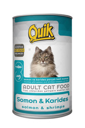 Quik - Quik Adult Somon ve Karidesli Yetişkin Kedi Konservesi 415 Gr