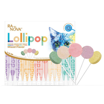 Ranova Karışık Lezzetli Dondurularak Kurutulmuş Kedi Ödülü Lolipop 1.4 Gr – 15 Li Paket