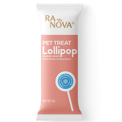 Ranova - Ranova Kızılcık Aromalı Dondurularak Kurutulmuş Kedi Ödülü Lolipop 1.4 Gr