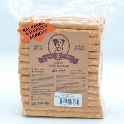 Rakun Balkabaklı Havuçlu Munchy Sticks Köpek Ödülü 12 Cm - 100 lu Paket